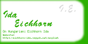 ida eichhorn business card